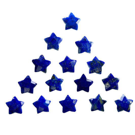 2 Pcs Natural lapis lazuli Hand Carved Star Shape Briolette's, Star Shape Gemstone For Jewelry, Size 10 mm, SKU-BBI102