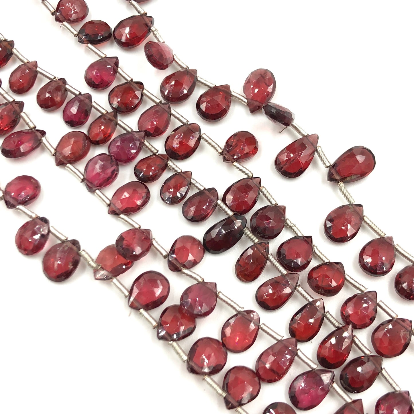 AAA Quality Natural Red Garnet Pear Beads , Faceted Pear Shape Gemstone Briolette , Red Garnet Beads , Jewelry Making Beads , SKU - BBI736