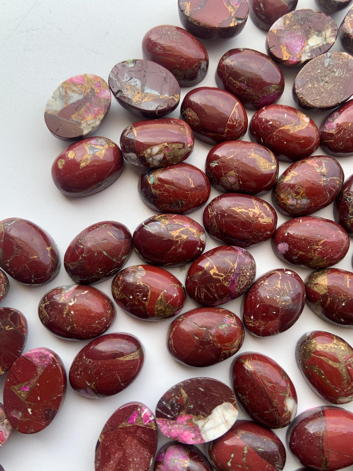 Natural Oyster Copper turquoise Smooth Cabochon Gemstone Oval Shape Cabochon for jewelry Semi Precious Cabochon for Rings Size 10x14mm