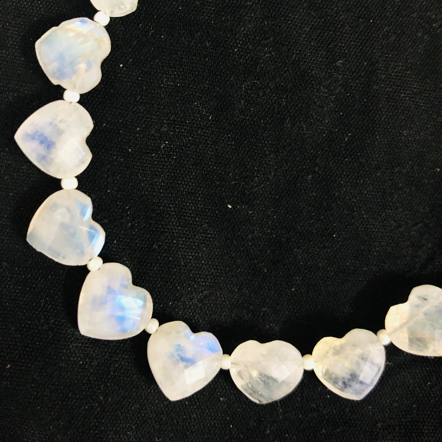 Natural White Rainbow Moonstone Faceted Carved Heart Shape Gemstone Briolette Beads, Beads For Jewelry, Wholesale Gemstone Beads, SKU-BBI305