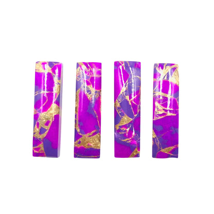 1 Pair Purple Copper Turquoise Smooth Long Rectangle Shape Gemstone, Size 7x24mm, Matching Pair Briolette, Earring Making , SKU - BBI1007