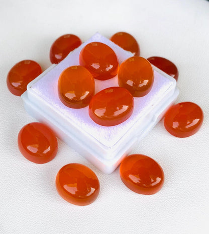 Natural Carnelian Smooth Oval Shape Gemstone Cabochon, CALIBRATED Loose Stone Cab, Oval Jewelry Making Cabochon Semi Precious Cabochons