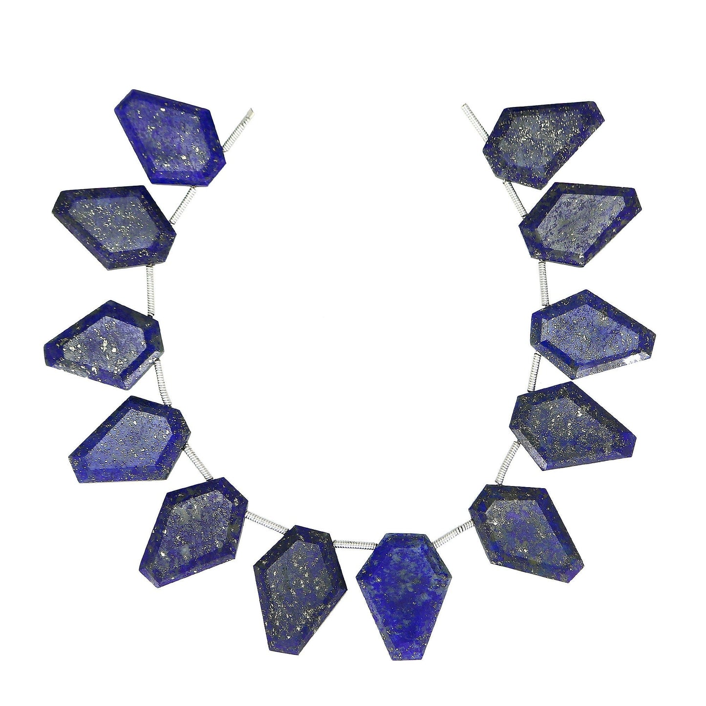 Natural Lapis Lazuli Coffin Briolette Beads – Natural Side Drill Gemstone