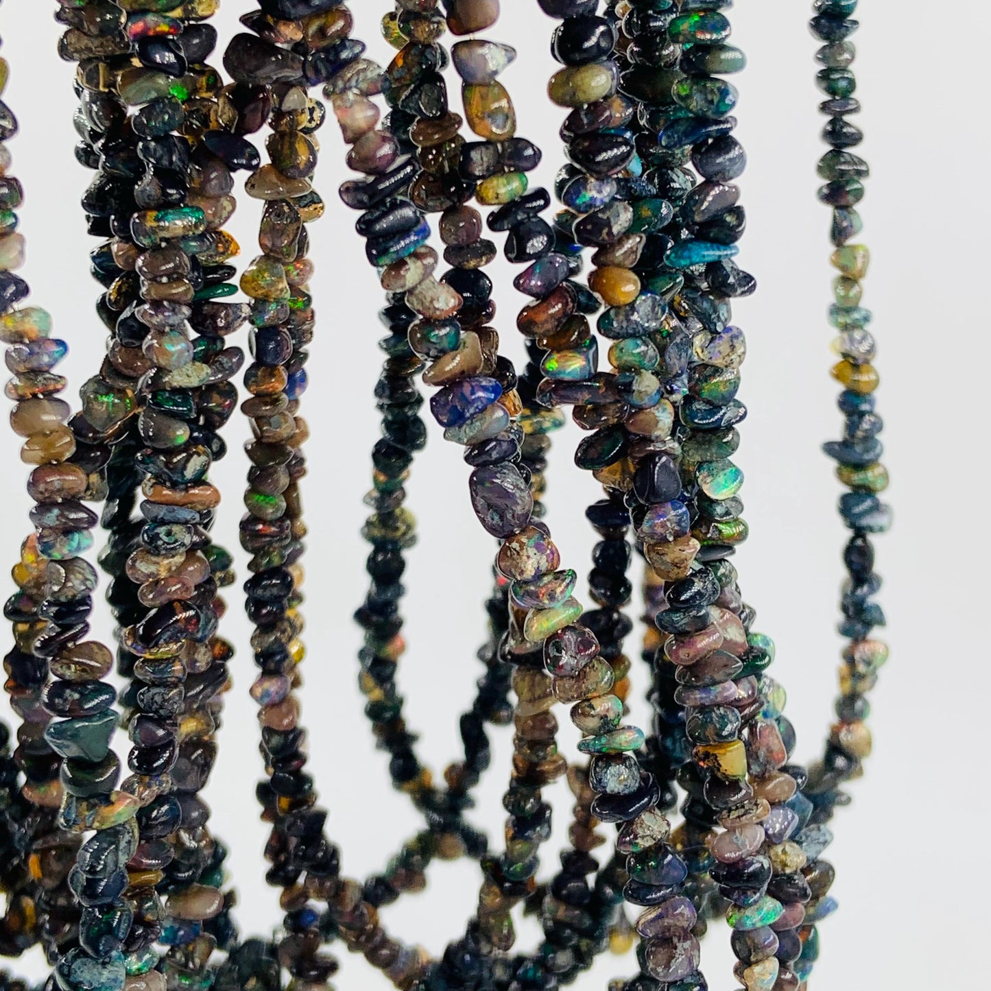 Natural Ethiopian Opal Smooth Uncut Chips Raw Gemstone Beads 16 Inches Strand Diy beads Ethiopian Opal Uncut Loose Beads For Jewelry Making