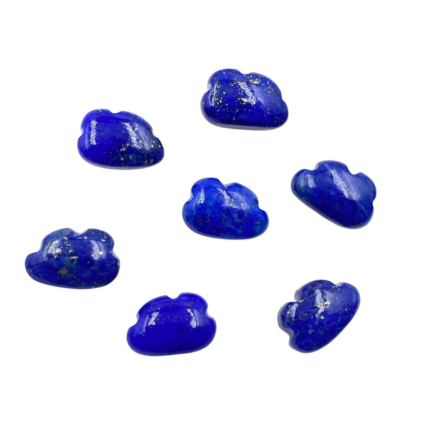 Natural Lapis Lazuli Cloud Shape Gemstone Beads , Smooth Cloud Shape Gemstone , Hand Carved Gemstone , Cloud Earrings , SKU -BBI1117