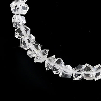 Clear White Herkimer Diamond Quartz Nuggets, 4-5mm Natural Double Terminated Clear Quartz Crystals- Small Herkimer Rough Stone