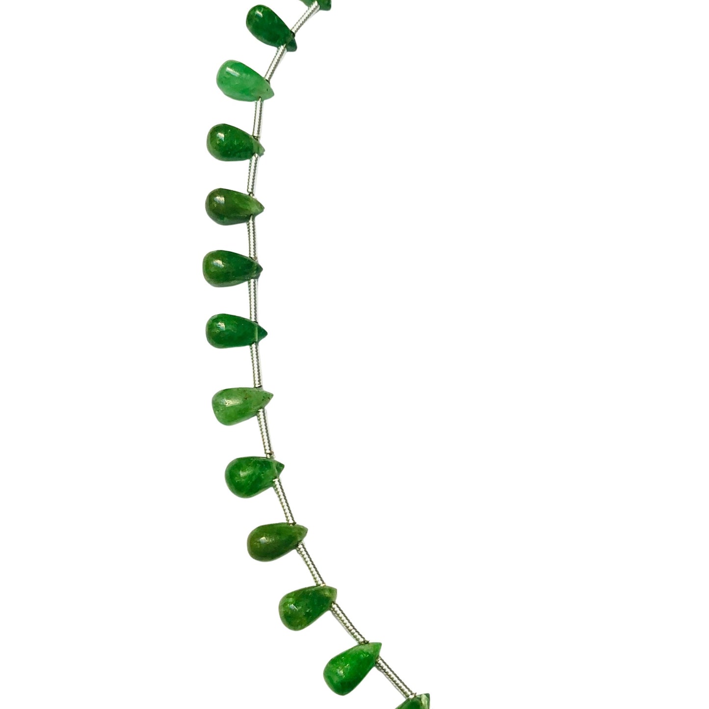 Natural Tsavorite Garnet Drop Beads Tsavorite Smooth Drop Shape Gemstone Beads, Tsavorite Green Garnet Gemstone SKU - BBI718