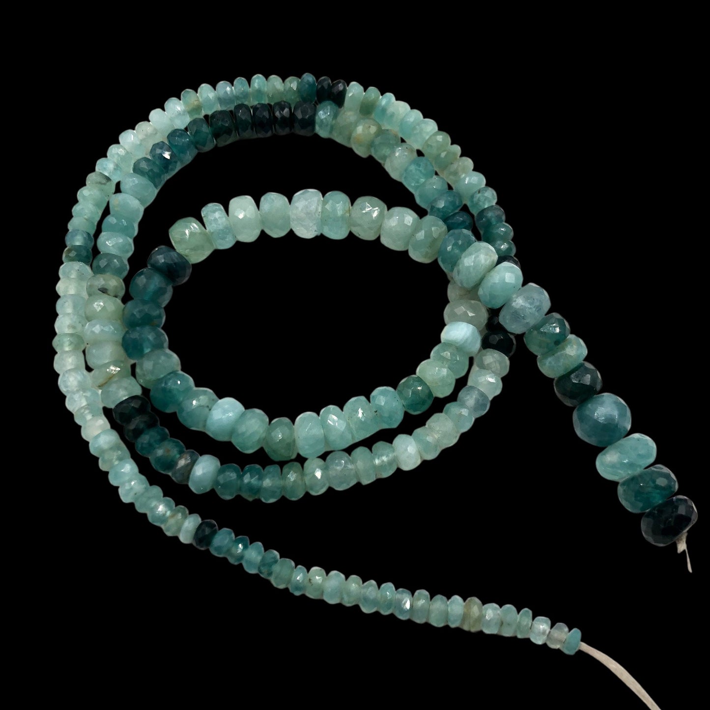 Natural Grandidierite Rondelle Gemstone Beads , Size 3mm To 7mm , Faceted Rondelle Shape Beads , Jewelry Supplies , SKU - BBI519