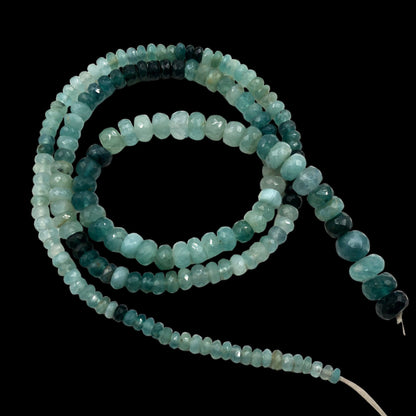 Natural Grandidierite Rondelle Gemstone Beads , Size 3mm To 7mm , Faceted Rondelle Shape Beads , Jewelry Supplies , SKU - BBI519