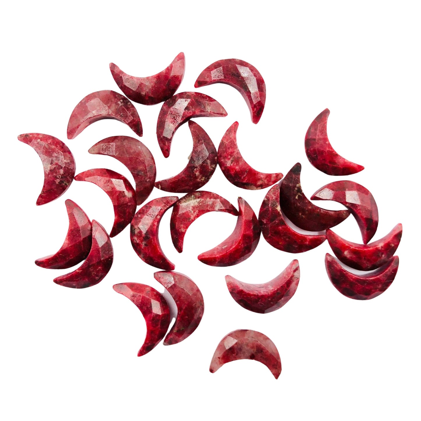 2 Pieces Natural Thulite crescent Moon shape gemstone, carving gemstone, hand carved briolette moon shape gemstone jewelry, size 7x16 mm