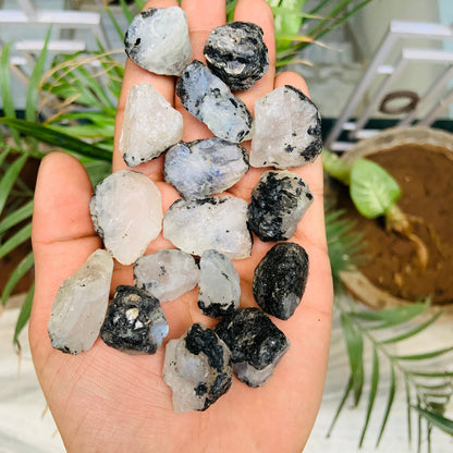 Natural Rainbow Moonstone Rough – Blue Flashy Gemstone Specimen (1-2 inch)
