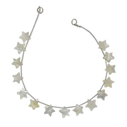 15 pcs Natural Mother of Pearl Star Gemstone Beads, 10mm Carved Pearl Star jewelry , star shape pearl earrings , Gemstone Jewelry BBI122