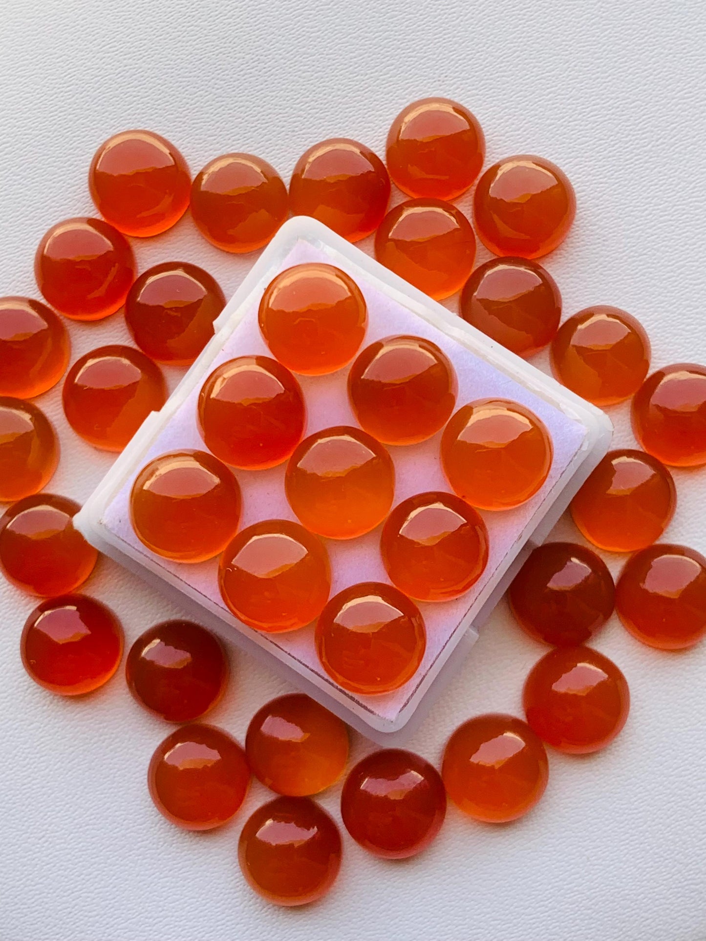 Natural Carnelian Smooth Round Gemstone Cabochon, CALIBRATED Loose Stone Cab, Round Jewelry Making Cabochon Semi Precious Cabochon for rings