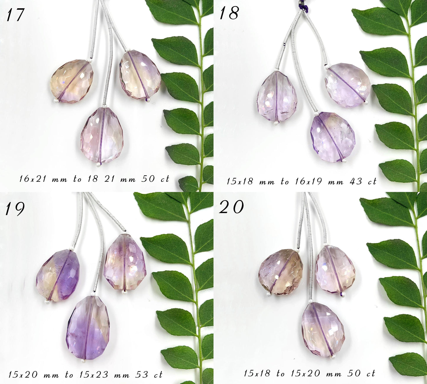 Natural Amethyst and Ametrine Faceted Free Form shape gemstone beads Straight drilled Free Form beads for jewelry making gift for her