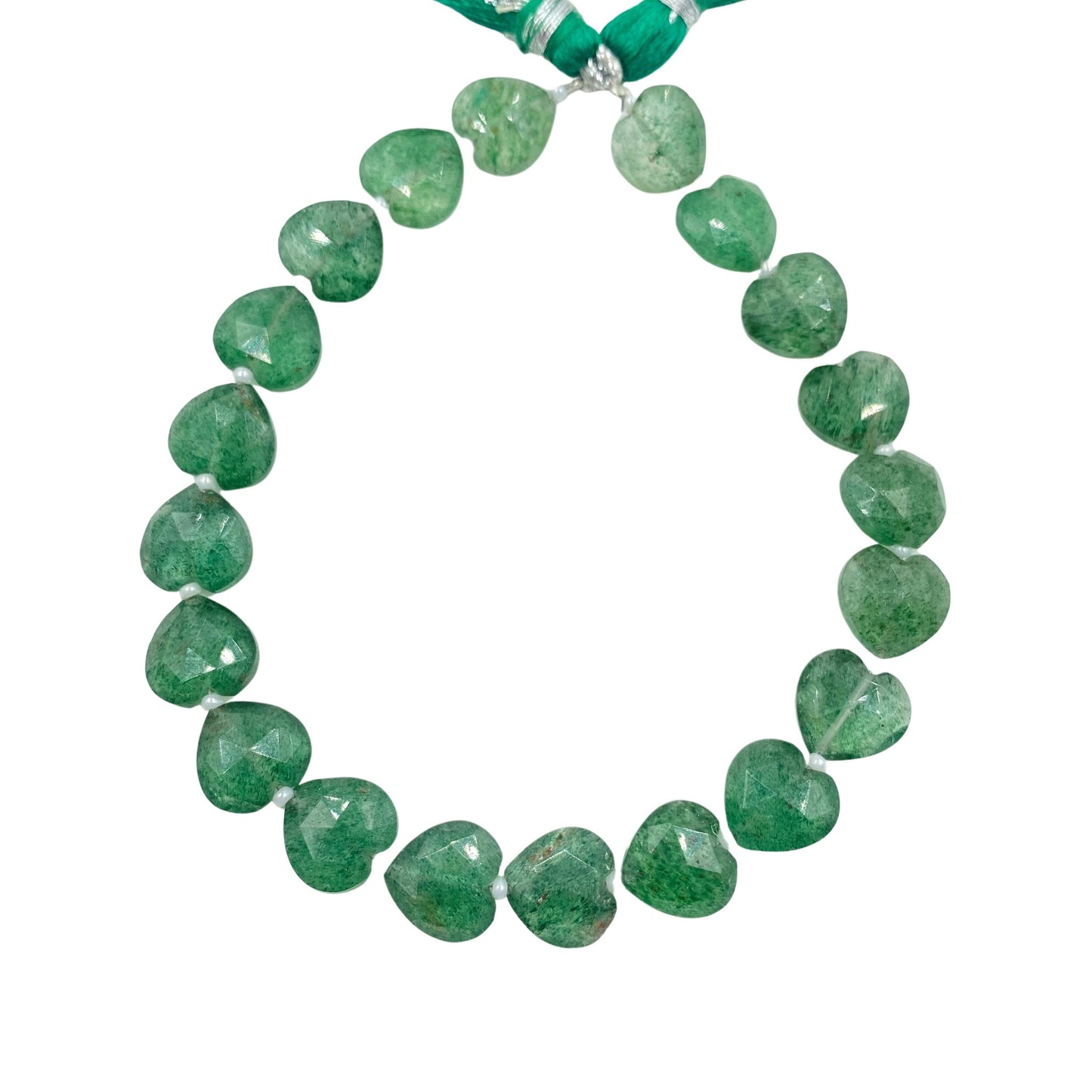 Premium 20 pcs Natural Green Strawberry Quartz Carved Heart shape Gemstone Briolette Beads, Beads For Women Jewelry, Gemstone Beads BBI311