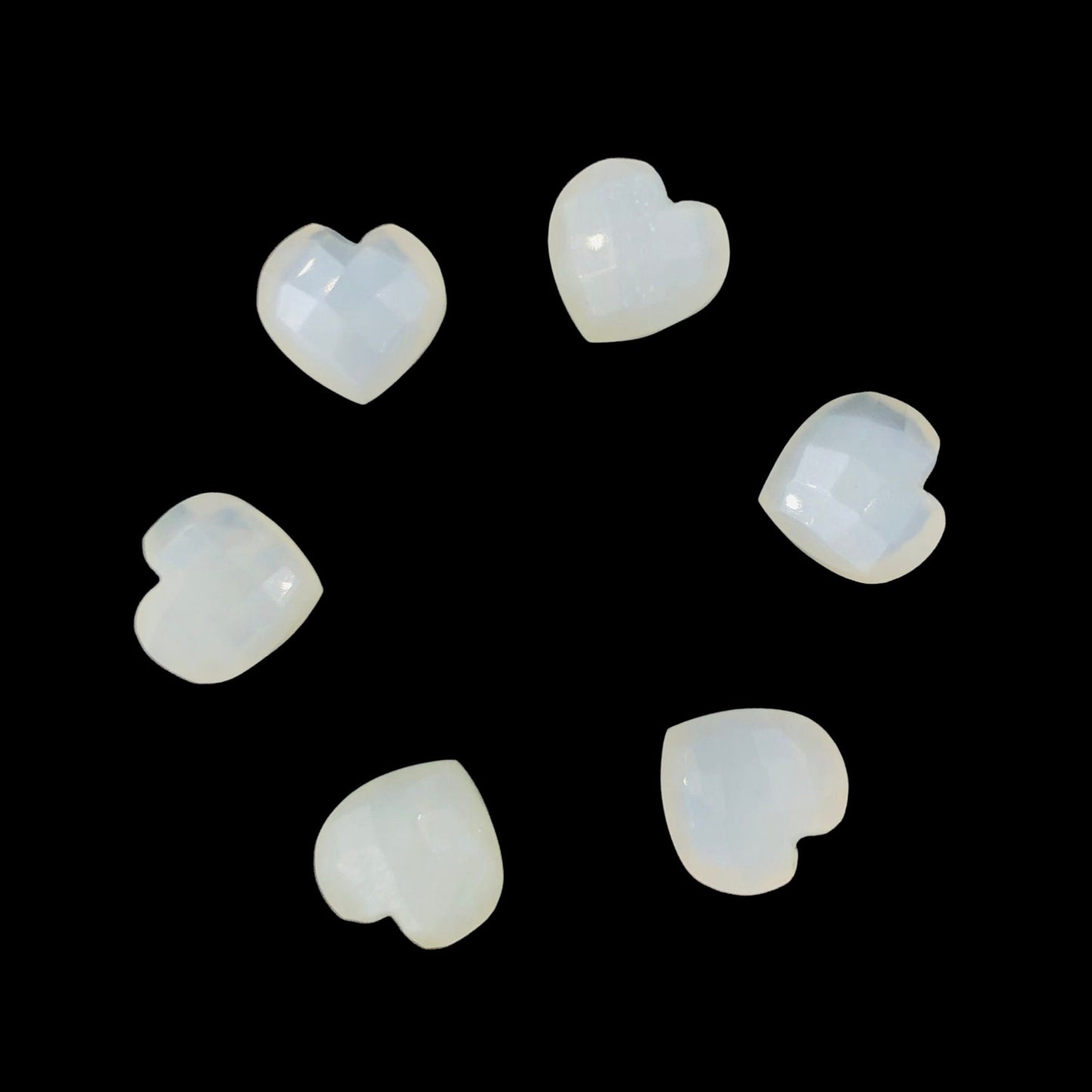 2 Pieces Natural White Moonstone Faceted Heart Shape Gemstone, Size 10mm, Hand Carved Briolette Beads, Loose Stone For Jewelry, SKU-BBI309
