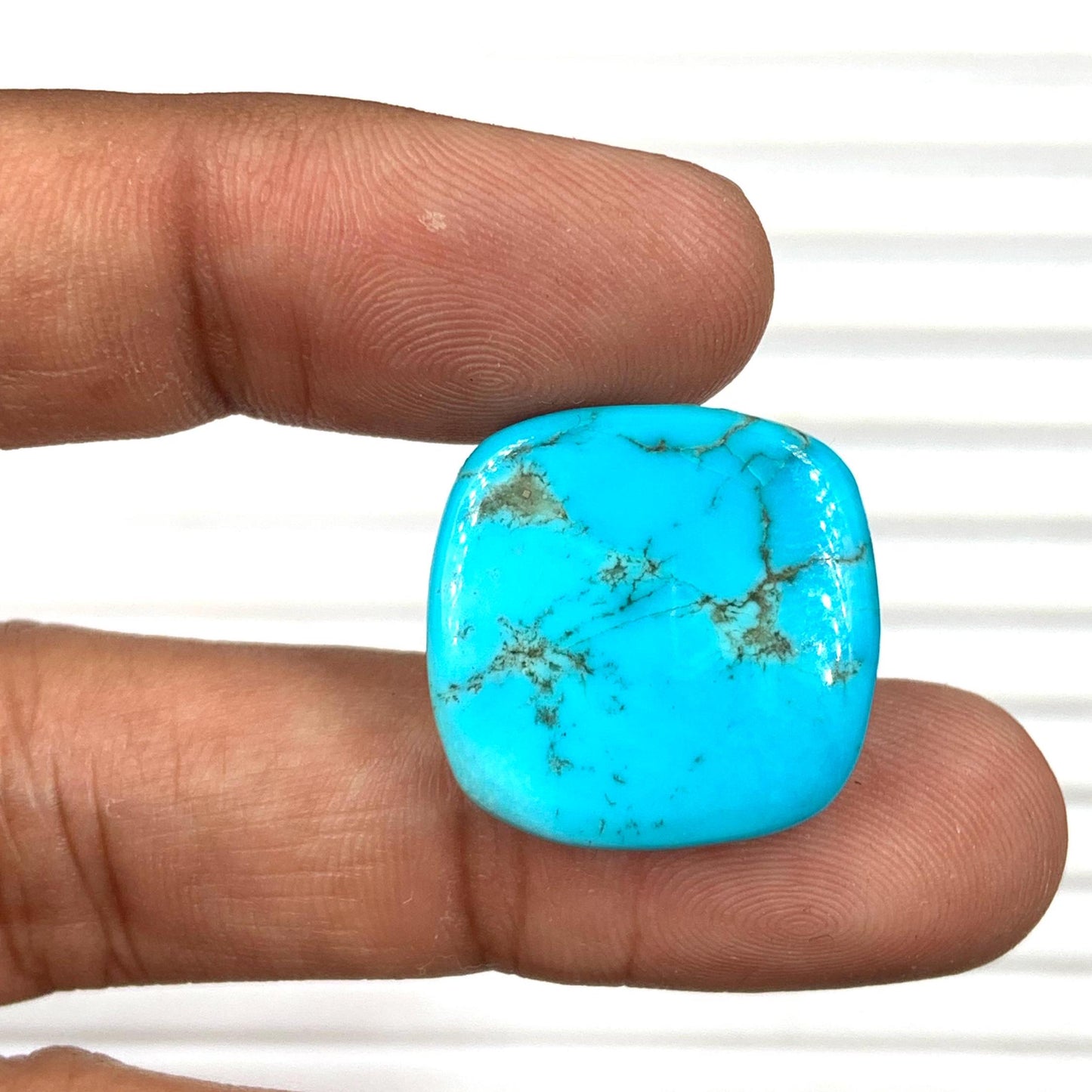 1 Pcs Natural Arizona turquoise Smooth Square shape Gemstone CALIBRATED Loose Stone Cab, Square Jewelry Making Cabochon Semi Precious Cabs