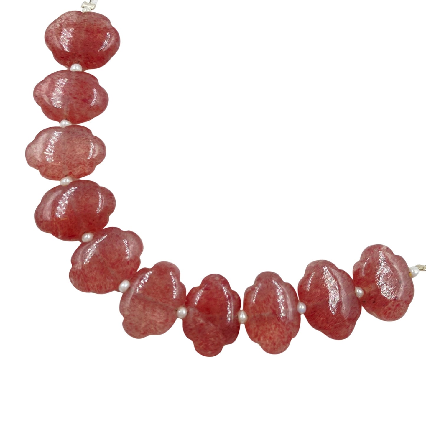10 Pieces Natural Red Strawberry Gemstone Beads , Smooth Cloud Shape Beads Briolette , Size 9x13mm , SKU - BBI1127