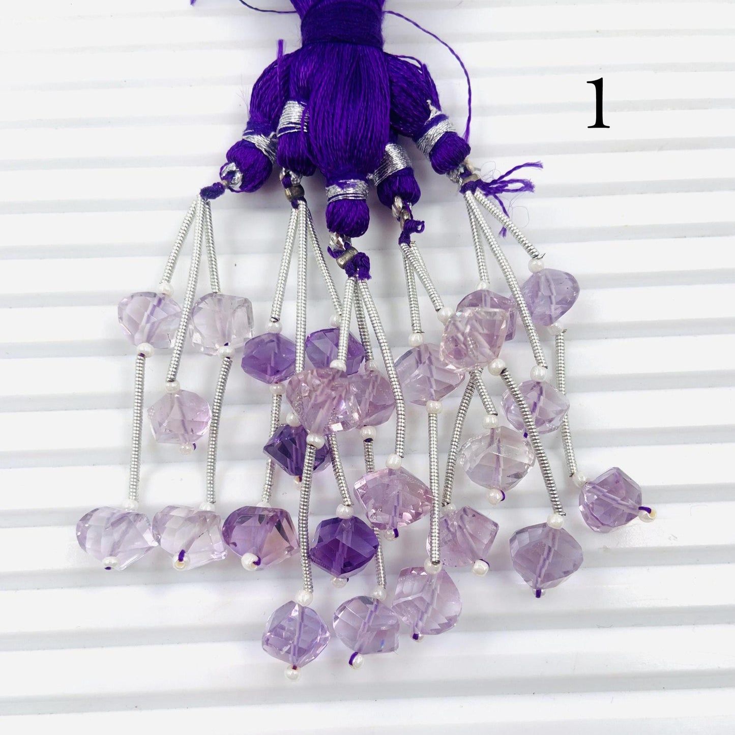 Pair of pink amethyst Faceted Twisted drop shape gemstone beads Amethyst twisted for jewelry making center drilled Drop beads gift for her