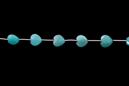 10mm Natural Heart Blue Amazonite Gemstone Beads Necklace Gift For Her, Faceted Amazonite Necklace, A Precious Gift For Her BBI325