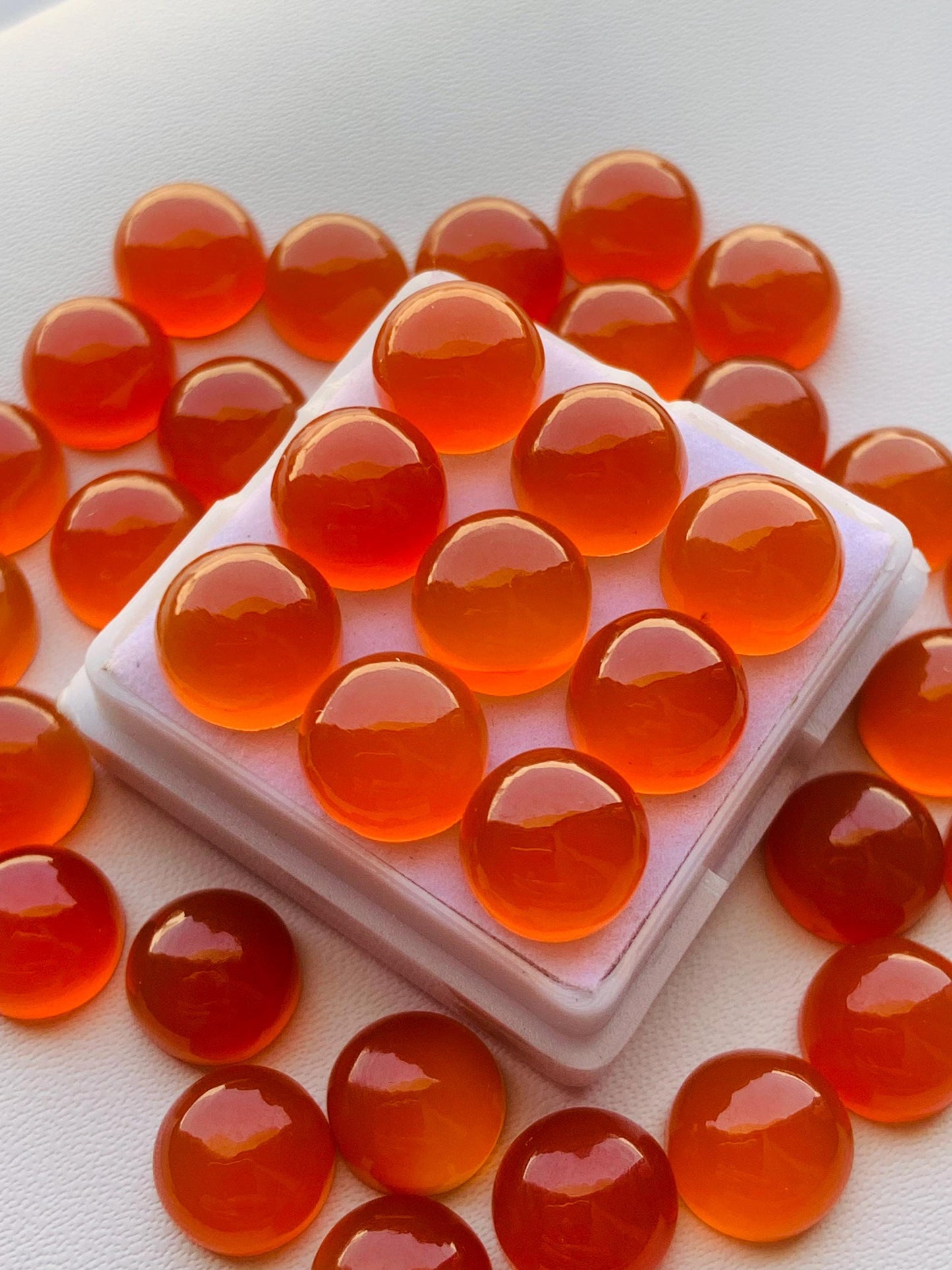 Natural Carnelian Smooth Round Gemstone Cabochon, CALIBRATED Loose Stone Cab, Round Jewelry Making Cabochon Semi Precious Cabochon for rings