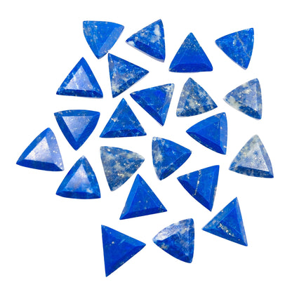 5 Pieces Natural Lapis Lazuli Faceted Triangle Shape, Lapis Lazuli Gemstone Briolette, Lapis Lazuli Fancy Shape Briolette, SKU- BBI932