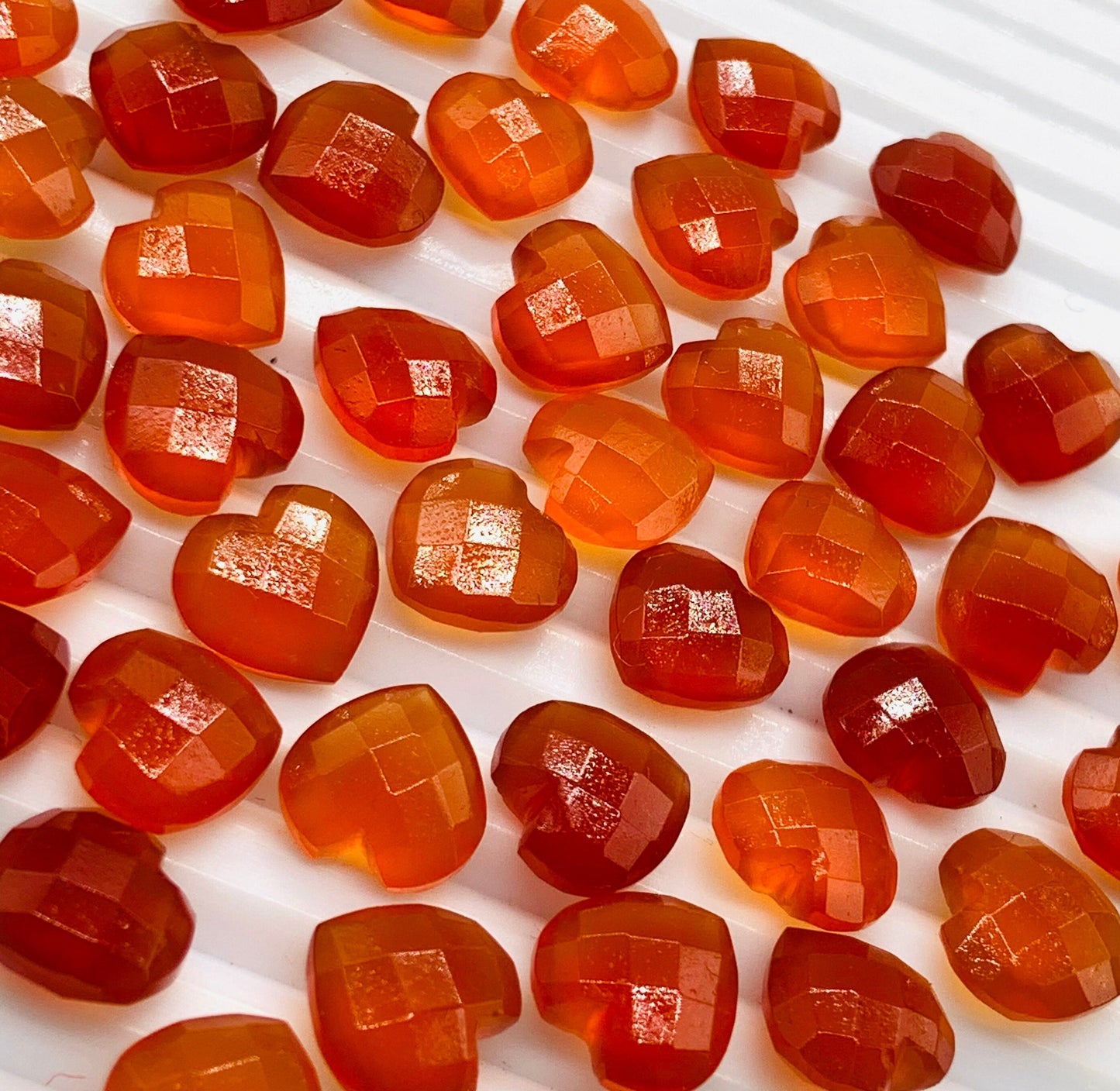 Natural Carnelian Faceted Carved Heart Shape Loose Gemstone Beads, Carved Heart Shape Gemstone Briolette, Gemstone Beads For Women Jewelry