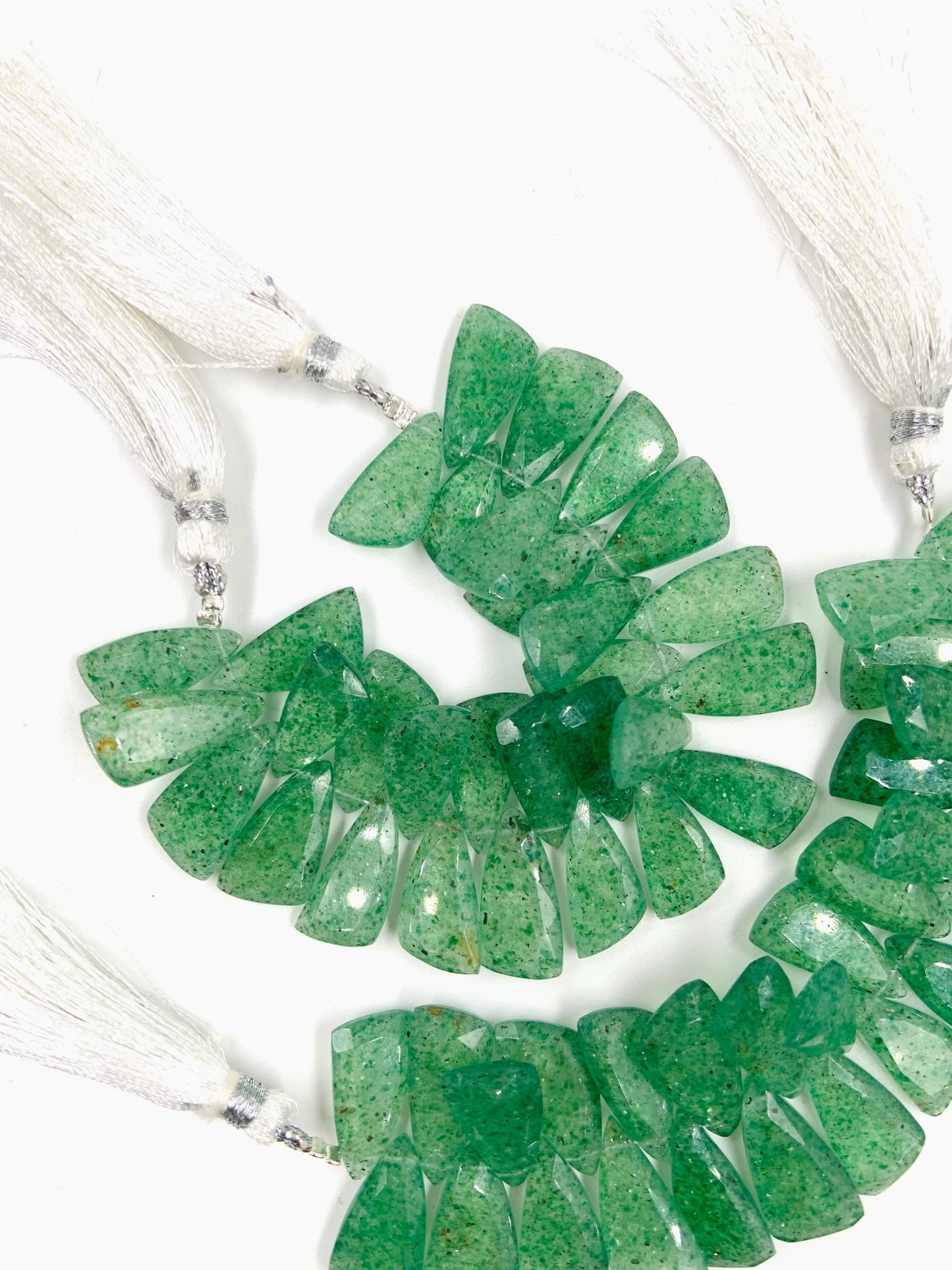 4 Inches Natural Green Strawberry Sail Crown Cut Gemstone Side drill Beads, Fancy shape Gemstone Briolette, Size 8x16 to 9x18mm gift for her
