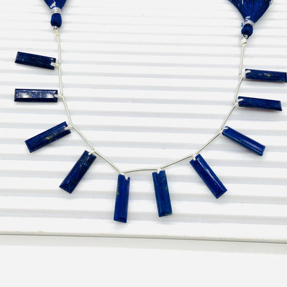 Natural Lapis Lazuli Baguette Step Cut Faceted Beads 20x6mm Gemstone 10pcs