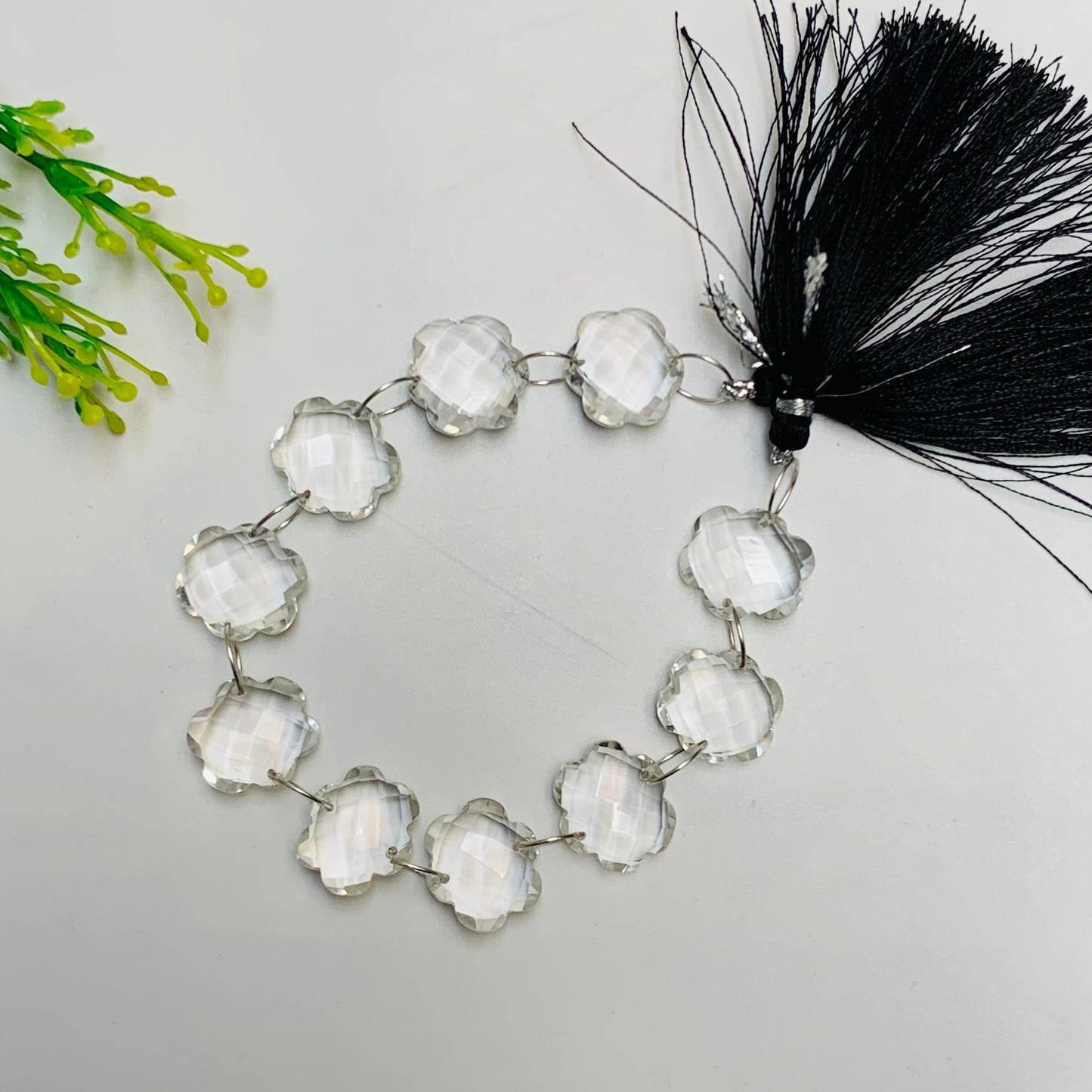 10 Pieces Natural Crystal Quartz Faceted Double Drilled Gemstone Beads, Cloud Shape Gemstone, Hand Carved Gemstone Size 14x15x6mm