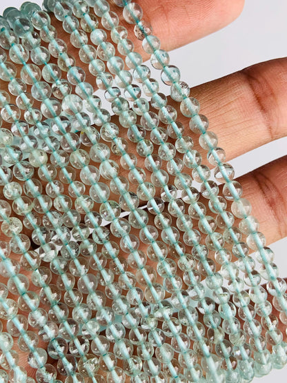 Natural Aquamarine Smooth Rondelle Briolette Beads 14 Inch Gemstone Strand