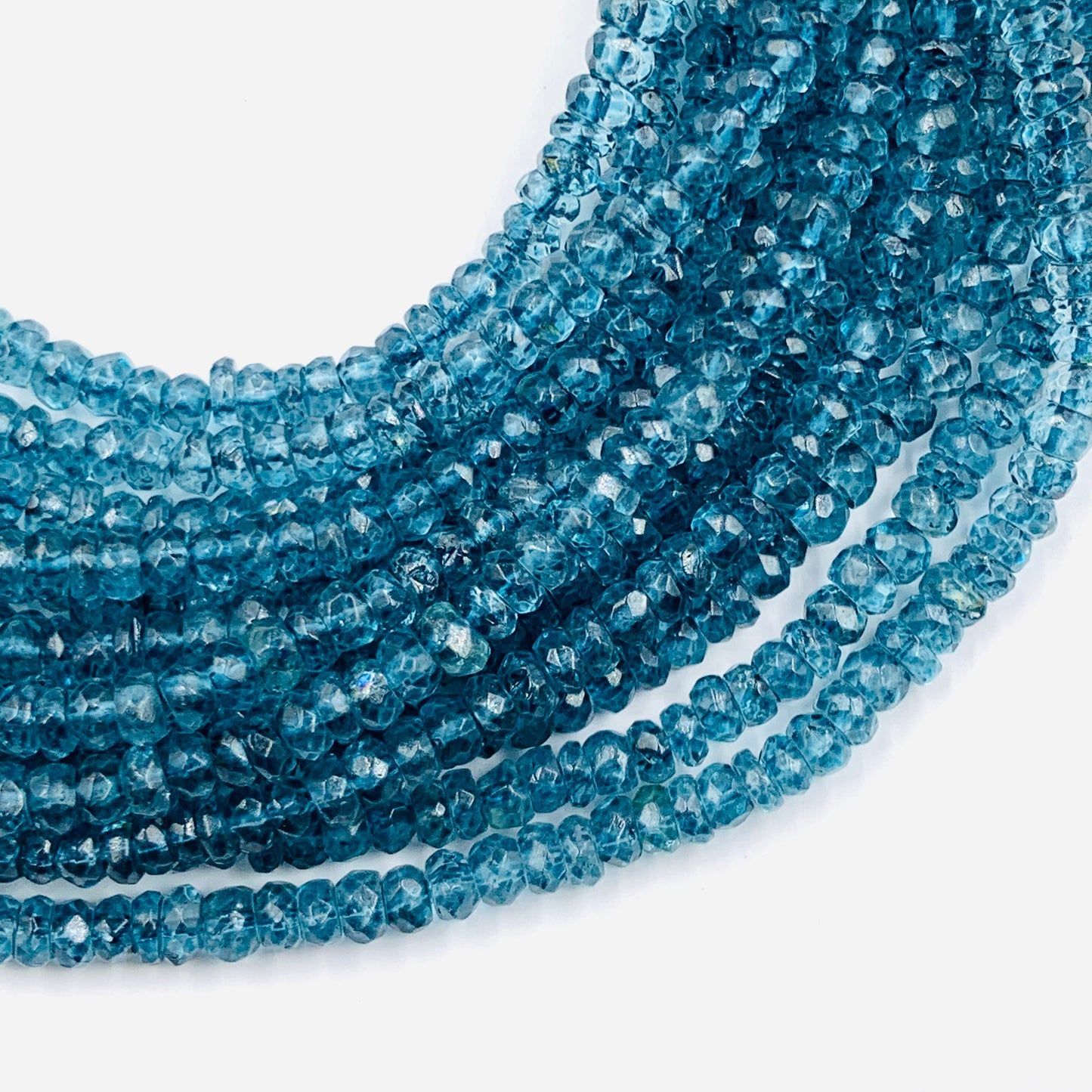 Crystal Blue Coated Faceted Roundel Beads Chinese crystal , Faceted Gemstone Rondelle Beads, Full Strand 13 Inch, Size 3mm