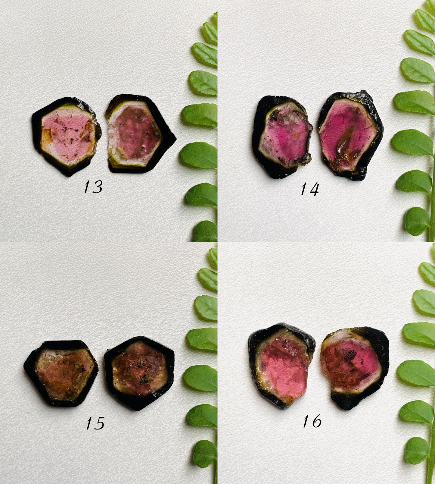 Natural Watermelon Tourmaline Pair Slices Gemstone Tourmaline Pair Gemstone, Bio color tourmaline Earring making slices Semi Precious Slices