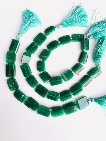 Natural Green aventurine Fancy shape Gemstone Center drill Beads Fancy shape Gemstone Briolette for jewelry making Size 13x19mm gift for her