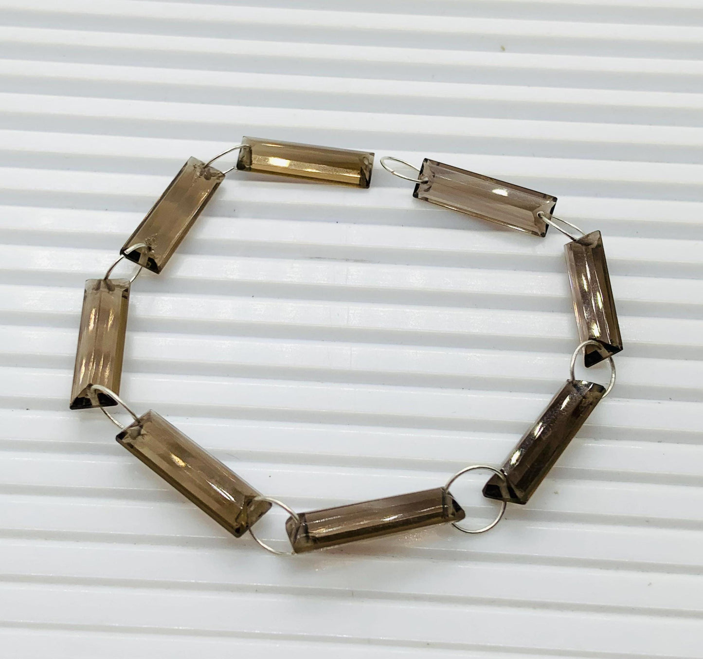 10 Pieces Natural Smoky Quartz Baguette Step cut Faceted Gemstone beads Size 20X6X4mm Gift for her and jewelry making Both Side face Drill