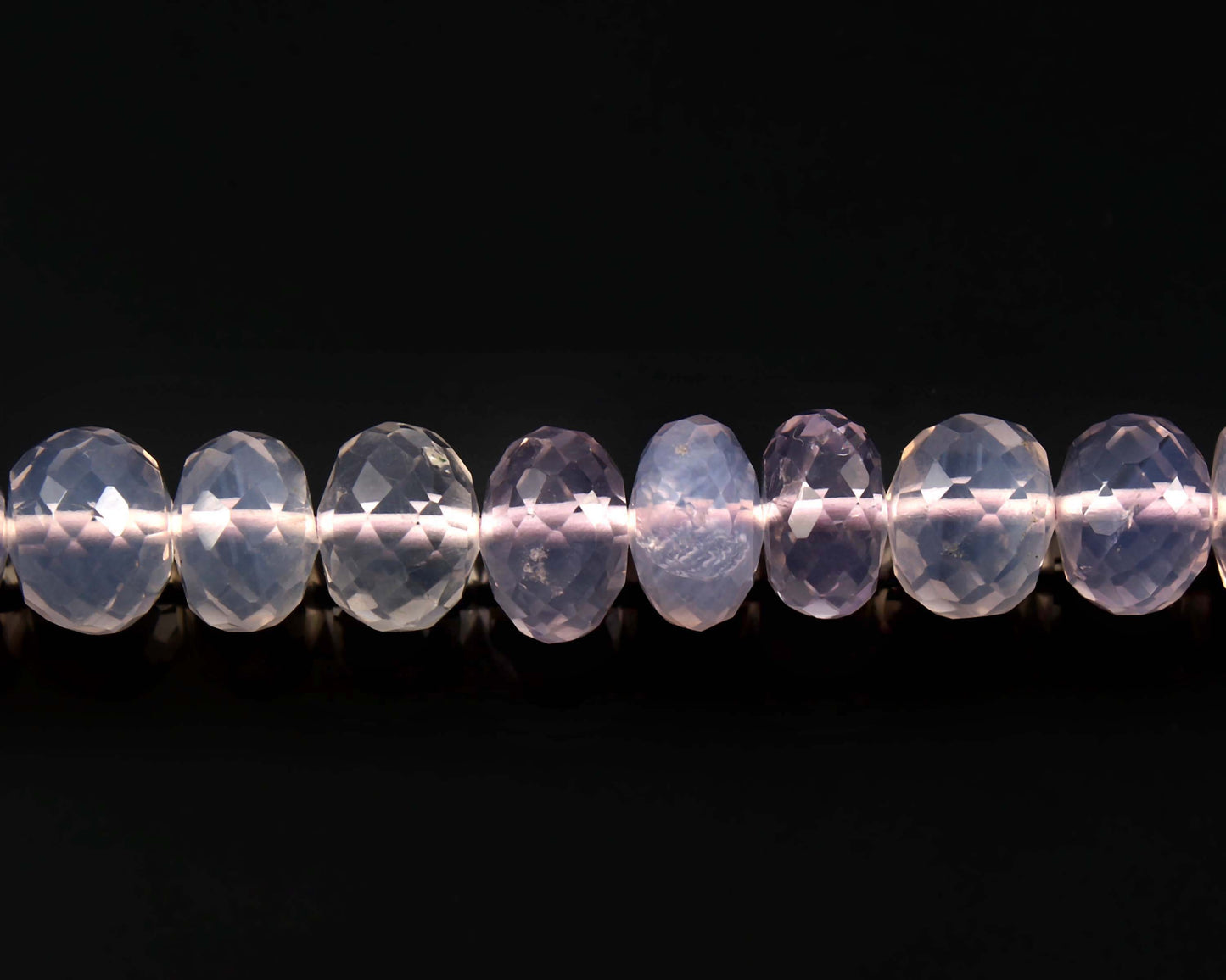 11mm-12mm Natural Purple Quartz Gemstone - Rondelle Beaded Necklace - Handmade Faceted Lavendra Quartz Gemstone Necklace BBI662