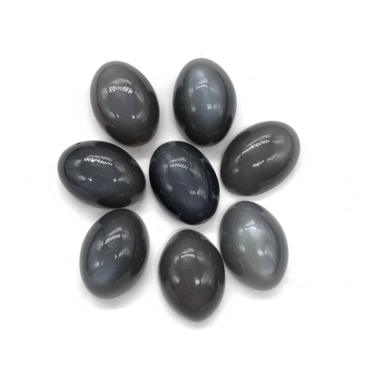 1 Piece Natural Grey Moonstone Smooth Cabochon Gemstone Oval Shape Cabochon for jewelry making Semi Precious Cabochon for Rings Size 16x21mm