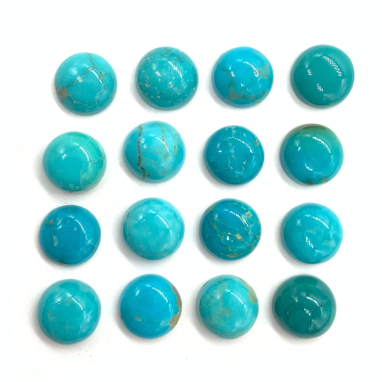 Natural Arizona Turquoise Round Gemstone Cabochon, CALIBRATED Loose Stone Cab, Round Jewelry Making Cabochons Semi Precious Cab