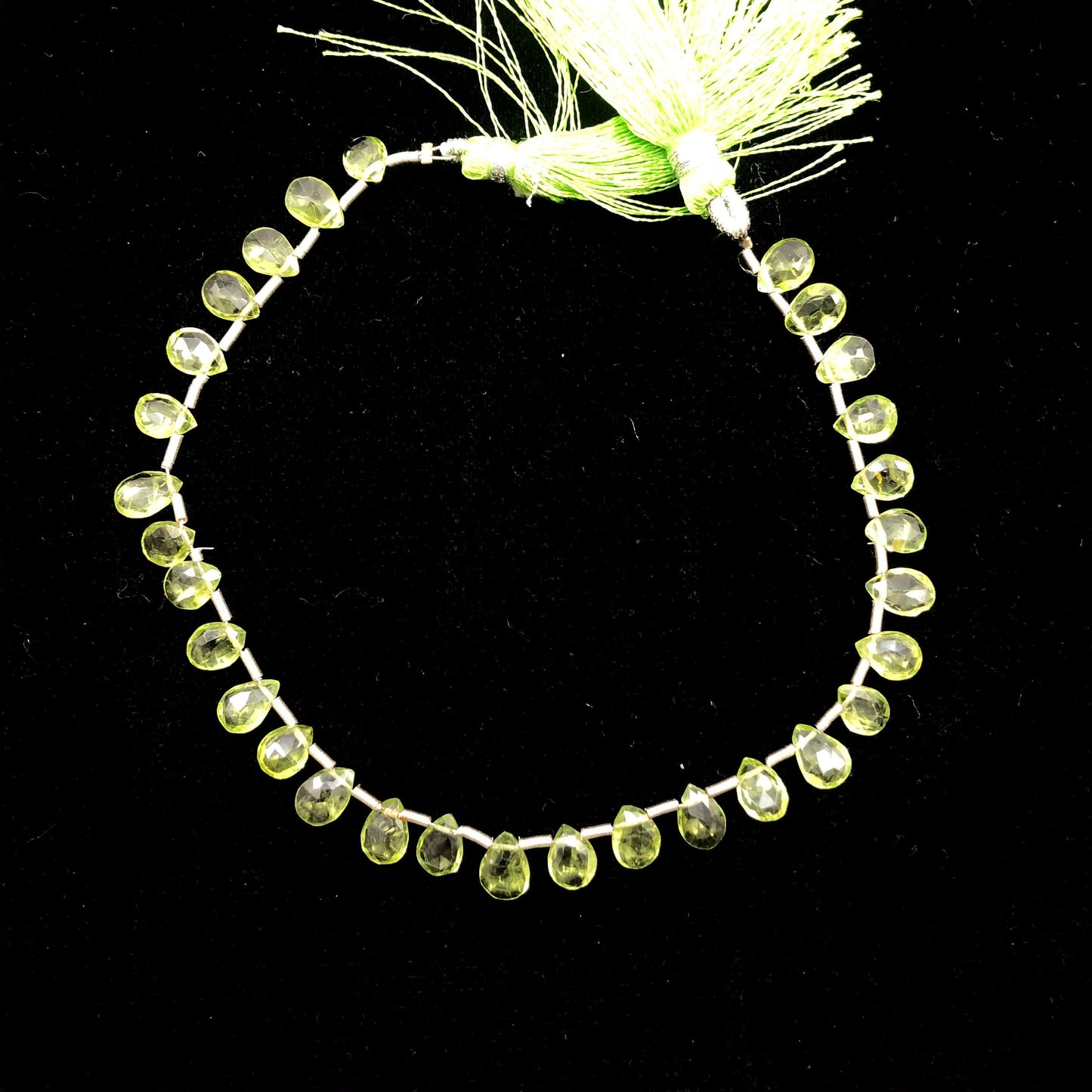 Natural Peridot Faceted Pear Briolette Beads | 5.5x8mm Gemstone Drops