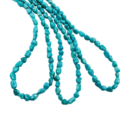 Natural Arizona Turquoise Smooth Nugget Tumble Beads