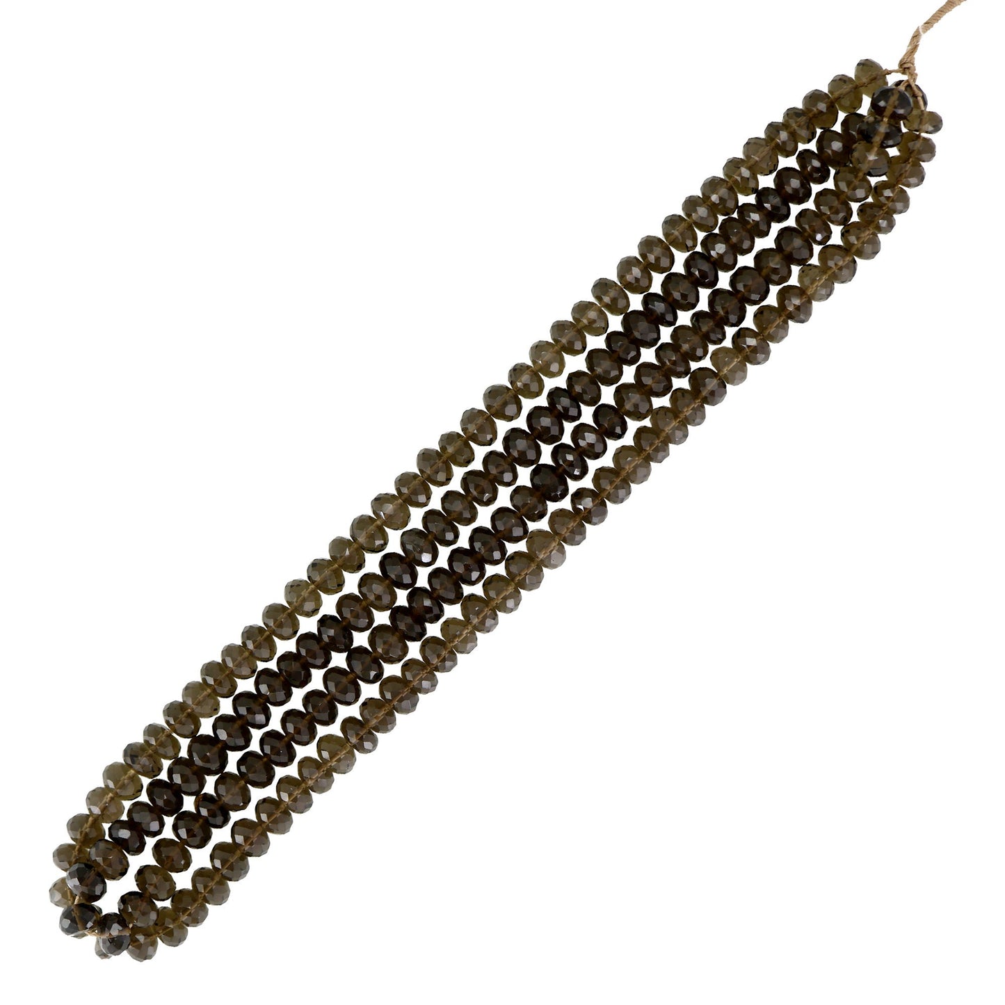 AAA+ Natural 5.5mm-7mm-9mm Brown Smoky Quartz Necklace, Round Faceted Quartz Gemstone Beads Necklace, Gift For Sister