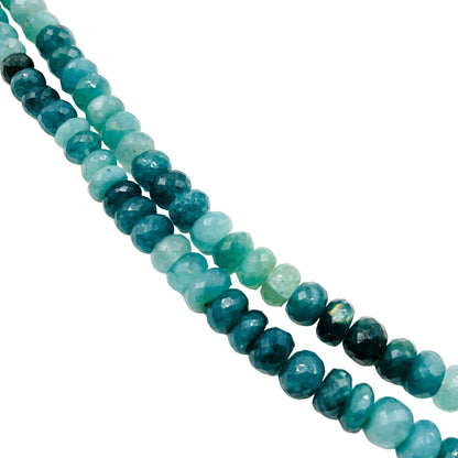 Natural Grandidierite Rondelle Gemstone Beads , Size 6.5mm To 8.5mm, Faceted Rondelle Shape Beads, Jewelry Making Beads, SKU-BBI547