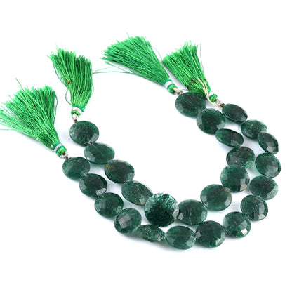 Natural Green Aventurine Faceted Coin Shape Briolette , Gemstone Handmade Briolette , Aventurine Coin Gemstone Beads , Coin Beads , BBI811