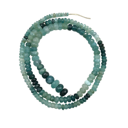 Natural Grandidierite Rondelle Gemstone Beads , Size 3mm To 7mm , Faceted Rondelle Shape Beads , Jewelry Supplies , SKU - BBI519