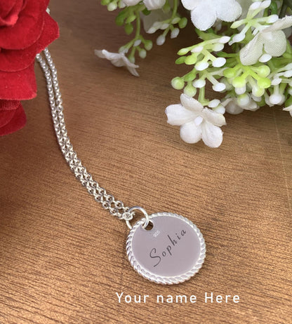 Custom Name Necklace with Heart Pendant – Silver & Gold Vermeil Gift for Her