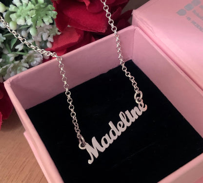 Custom Name Necklace - Silver Gold Plated Personalized 925 Jewelry Gift