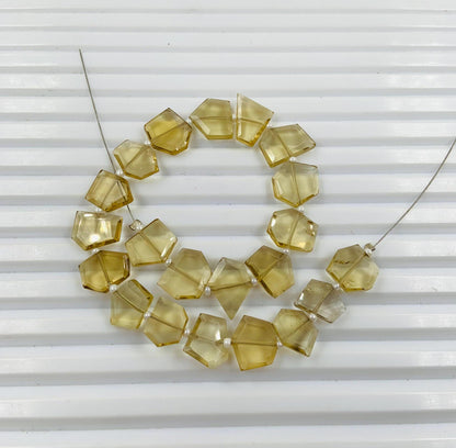 Natural Bear Quartz Fancy Shape Slice Gemstone Beads, Faceted Gemstone Briolette, Flat Chip beads, Size -9X11mm to 10X13mm BBI1003