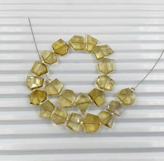 Natural Bear Quartz Fancy Shape Slice Gemstone Beads, Faceted Gemstone Briolette, Flat Chip beads, Size -9X11mm to 10X13mm BBI1003