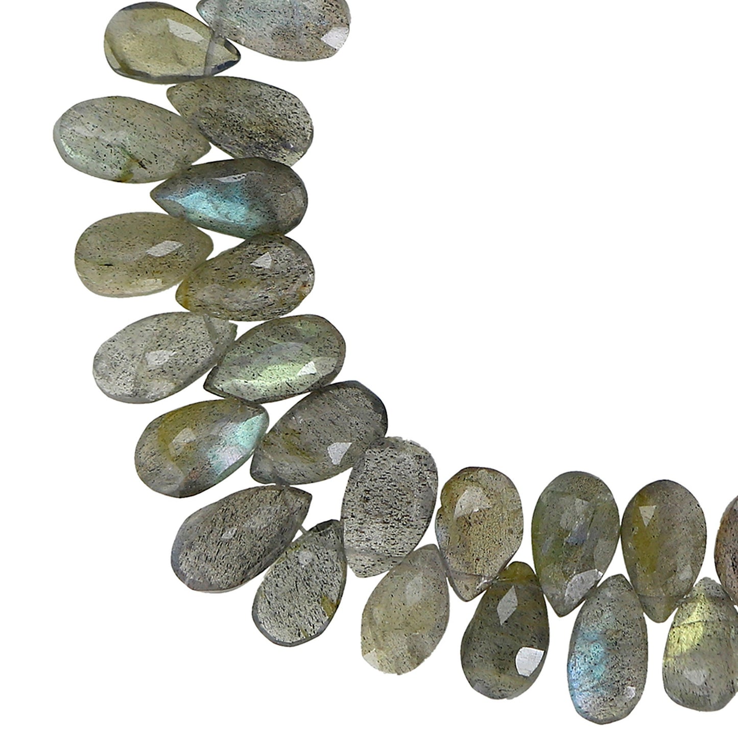 AAA Laborite faceted long pear beads 7X13mm Laborite faceted bead Laborite briolette pear shape beads Laborite gemstone, Handmade Jewelry