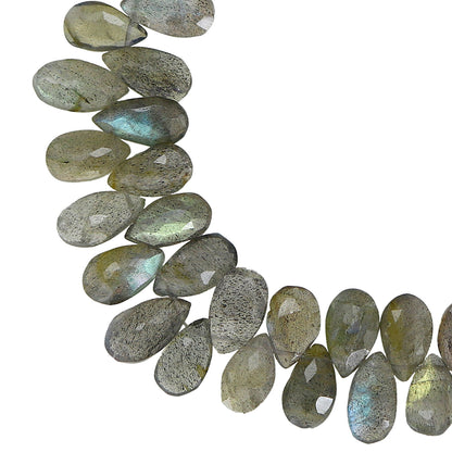 AAA Laborite faceted long pear beads 7X13mm Laborite faceted bead Laborite briolette pear shape beads Laborite gemstone, Handmade Jewelry